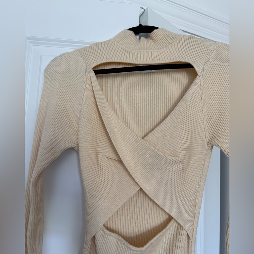 Lovers + Friends Knit Cream Midi Dress - Picture 5 of 6